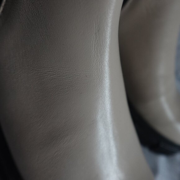 Zara Lug Sole Low Heel Leather Ankle Boots - Picture 11 of 16